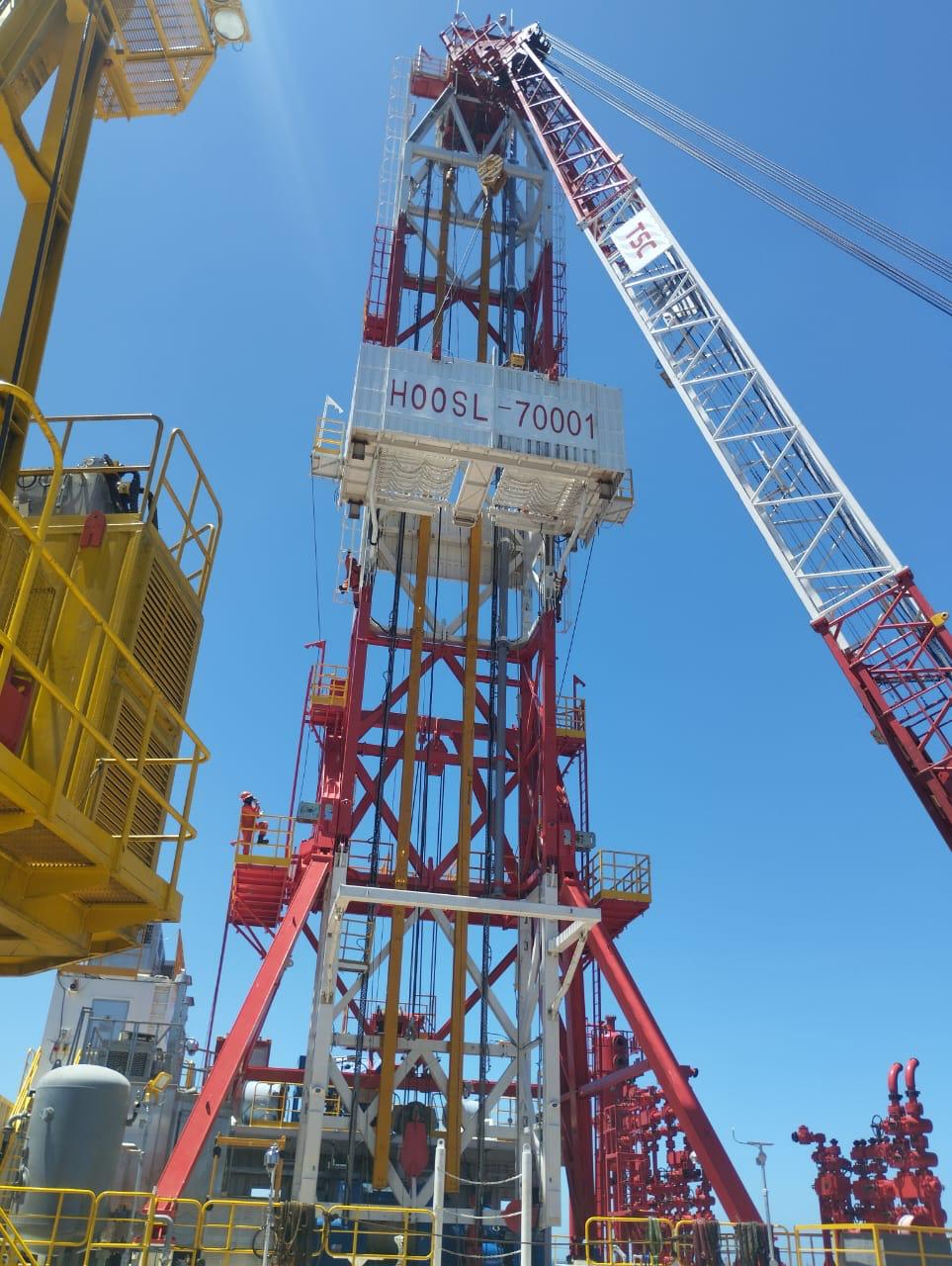 Instalación de equipo de perforación